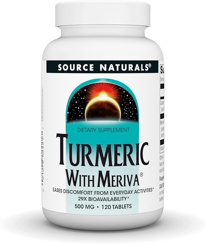 Source Naturals Turmeric with Meriva, Eases Discomfort from Everyday Activities* - 500mg - 120 Tablets