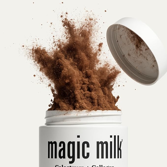 Magic Milk - New Zealand Grass-Fed Colostrum & Collagen | Supports Gut Health, Immunity, & Muscle Recovery | Bioactive Nutrients for Skin & Hair Health | Chocolate Milk Flavor | 20 Servings
