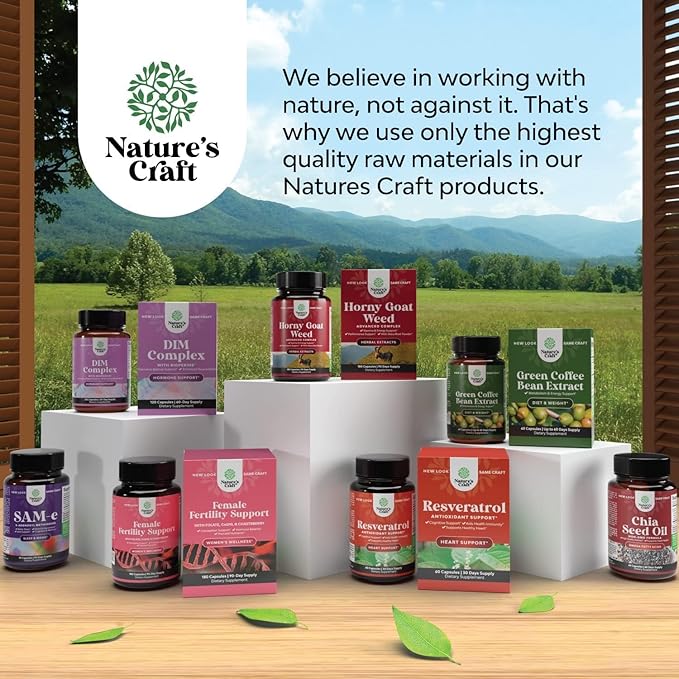 Natural Mind and Memory Supplement for Increased Mental Performance and Clarity Supports Brain Function Made with Pure Green Tea Extract DMAE Bitartrate and Vitamins - 60 Count