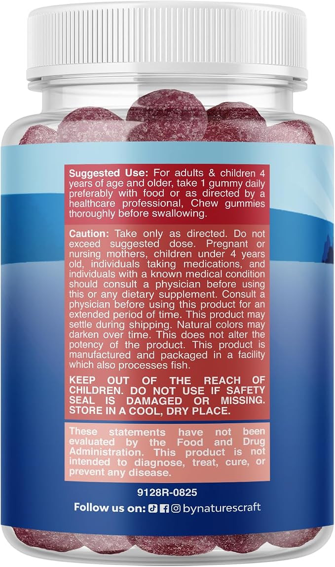 Kids Magnesium Gummies - Calm Relaxing Mg Citrate Supplement with Raspberry Flavor - Calm Magnesium Supplement for Nerve Health Muscles & Heart Support - Mag Citrate Gummies - 45 Count