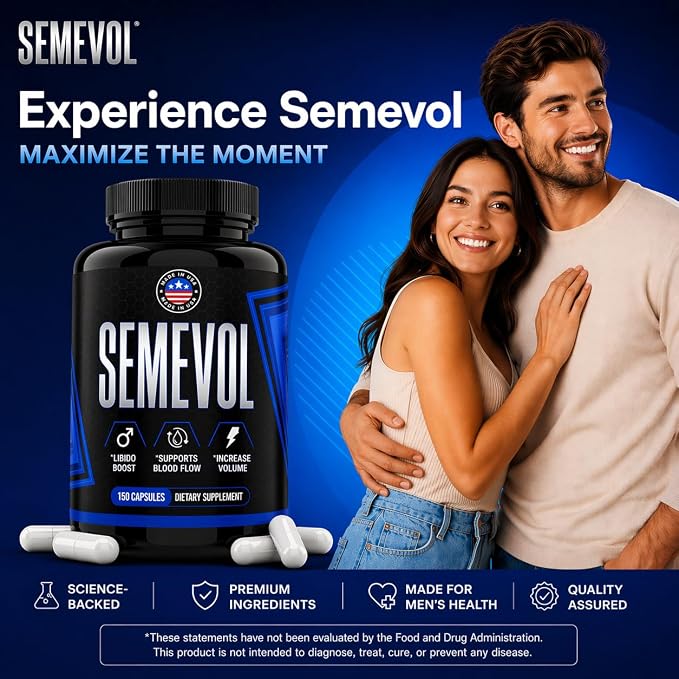 Semen Volume Booster Dietary Supplement for Men’s Fertility Health Support | Premium Dosing for Maximum Load and Quality Results | Made in the USA | 150 Capsules (1 Month Supply)