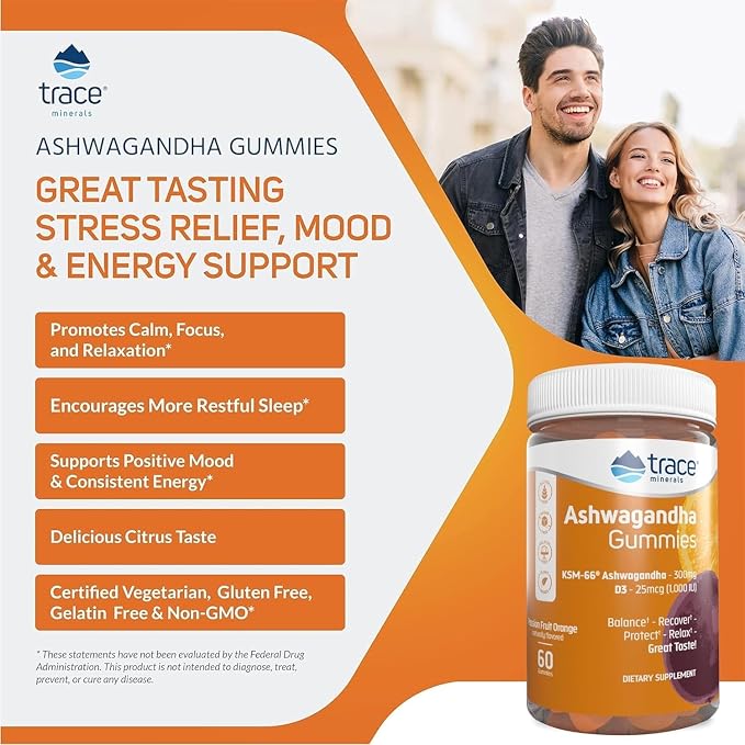 Trace Minerals Ashwagandha Gummy 60 Gummy
