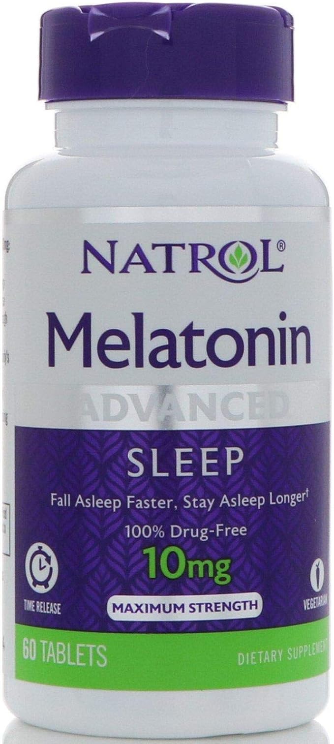 Natrol Advanced Sleep Melatonin Tablets, Maximum Strength 10 mg 60 ea