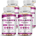 Multi Collagen Peptides Softgel for Women & Men - Type I, II, III, V, X - Hydrolyzed Collagen Peptides with Biotin, Vitamin C & Hyaluronic Acid - Support Skin Hair Nail & Joint - Non GMO, 240 Softgel