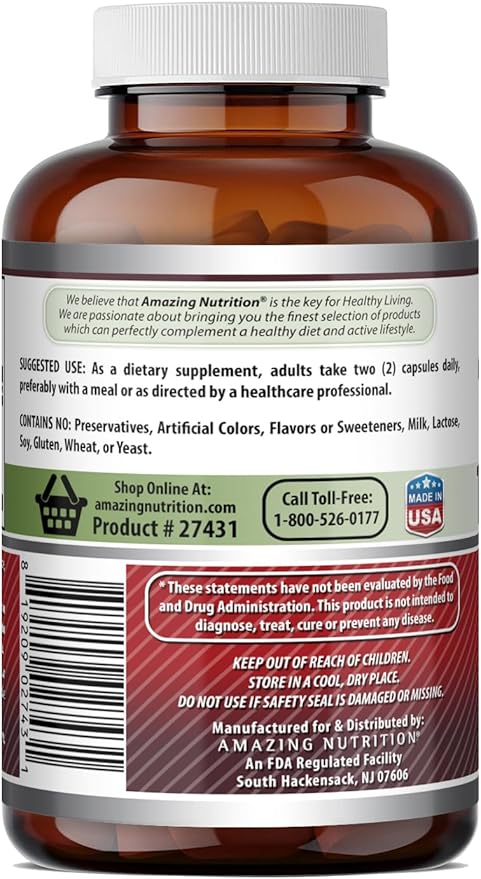 Amazing Formulas Tart Cherry 700 Mg | Standardized 10:1 Extract | 200 Capsules | 7000mg Equivalent | Non-GMO | Gluten-Free | Made in USA