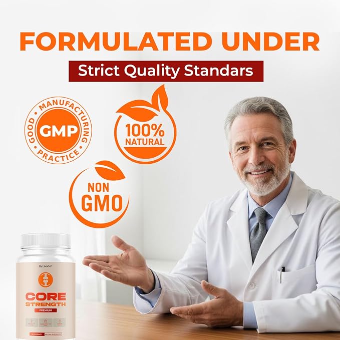 (2 Pack) Core Strength - Official Core Strength Premium Capsules All Natural Ingredients Advanced Formula Daily Pills Overall Health & Wellness Support Vitamin Reviews, 120 Capsules for 2 Months