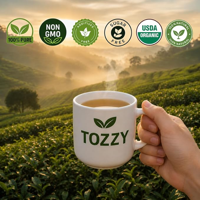 Tozzy Organic Milk Thistle Tea – 100 Count, Plant-Based Pyramid Tea Bags – Packaging May Vary