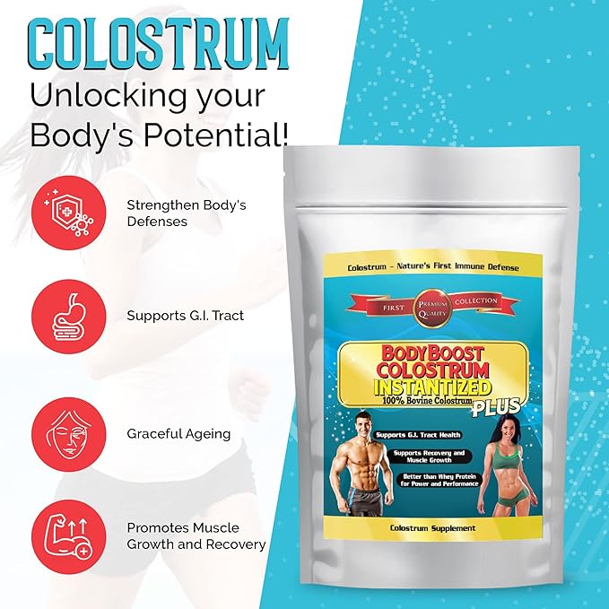 BodyBoost Colostrum Instantized, 99.5% Bovine Colostrum Powder, Immune Booster Supplement with Immunoglobulin & Lactoferrin, Super Food for Gut Health, Diverse Intake,1kg