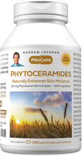 ANDREW LESSMAN Phytoceramides with Biotin 240 Softgels - Skin’s Vital Natural Internal Moisturizer. Naturally Enhances Soft, Smooth, Radiant Skin. No Additives. Small Easy to Swallow Softgels
