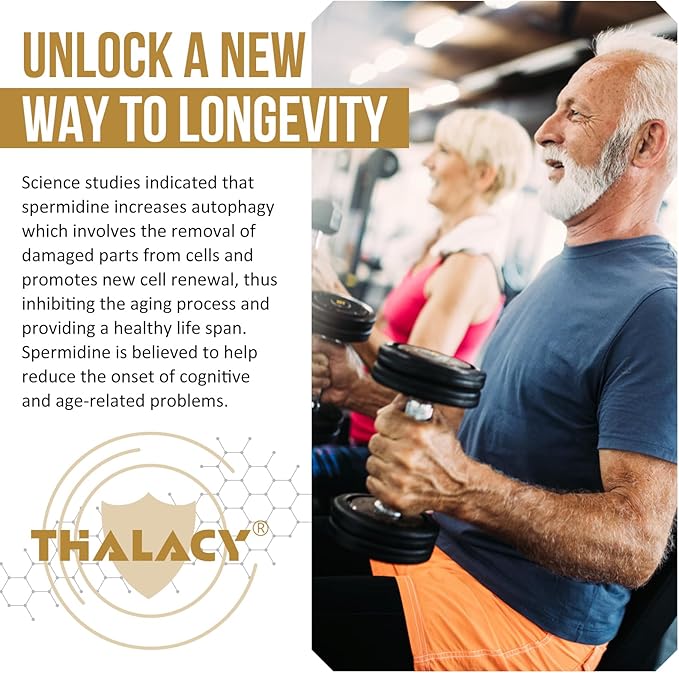 Spermidine Supplements 13mg - 1300mg Wheat Germ Extract Capsules Potent Formula with Higher Spermidine Content and Zinc for Healthy Aging, Daily Immune System and Cell Renewal, 60 Capsules