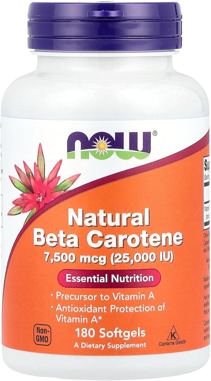 Now Foods Beta Carotene (Natural) - 180 Softgels