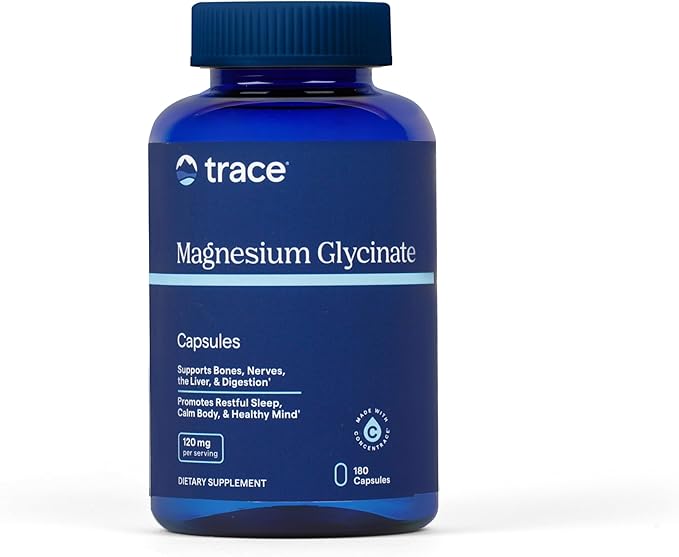 Trace Minerals Magnesium Glycinate - Gentle Magnesium Glycinate Supplement for Healthy Sleep & Relaxation Support - Healthy Mind & Energy - Vegan - Gluten-Free - 180 Count (180 Servings)
