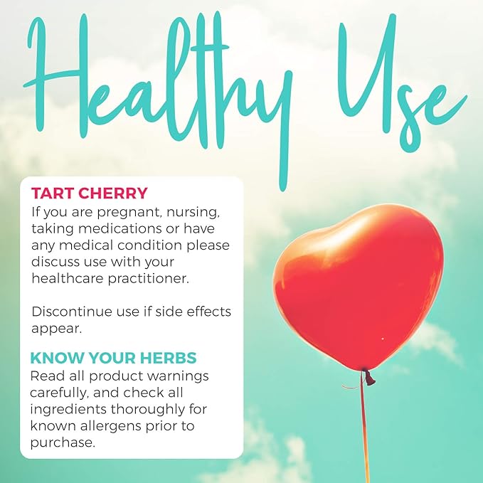 Organic Tart Cherry Capsules - High Strength Organic Tart Cherry 500mg 4:1 Extract- 1 Capsule Per Serving for Uric Acid Support - Vegan Non-GMO & Made in the USA (2 Months Supply)