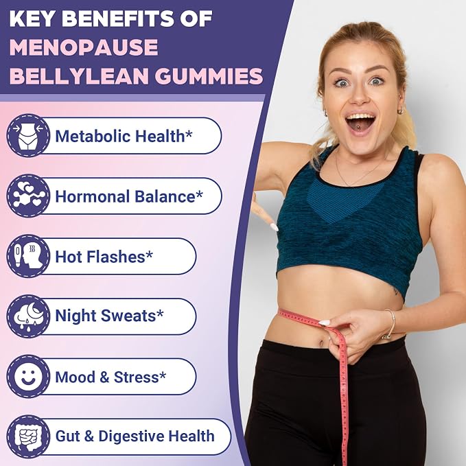 Menopause Supplements for Women, 60 Servings & 0 Sugar Menopause Gummies, Menopause Relief with Black Cohosh, Ashwagandha & Probiotics - Menopause Belly, Hormone Balance, Night Sweats & Mood Swings