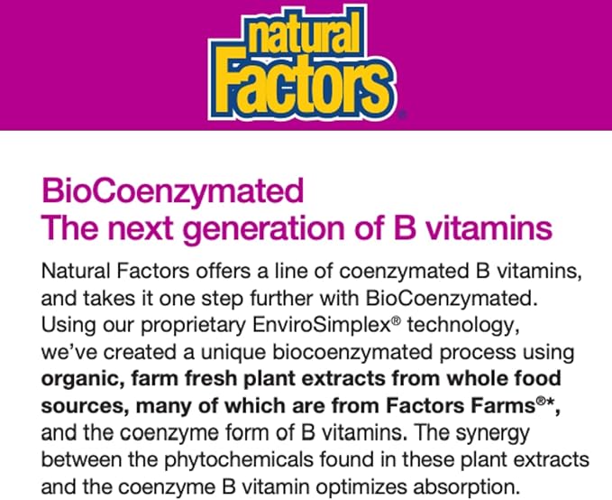Natural Factors Biocoenzymated Methylfolate 1000Mcg, 60 CT