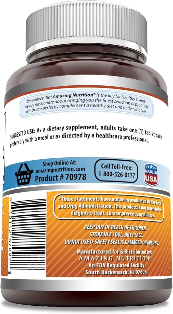 Amazing Formulas Vitamin B6 Supplement | 100 Mg per Serving | Tablets | Non-GMO | Gluten-Free | Made in USA (1 Pack, 500 Count)