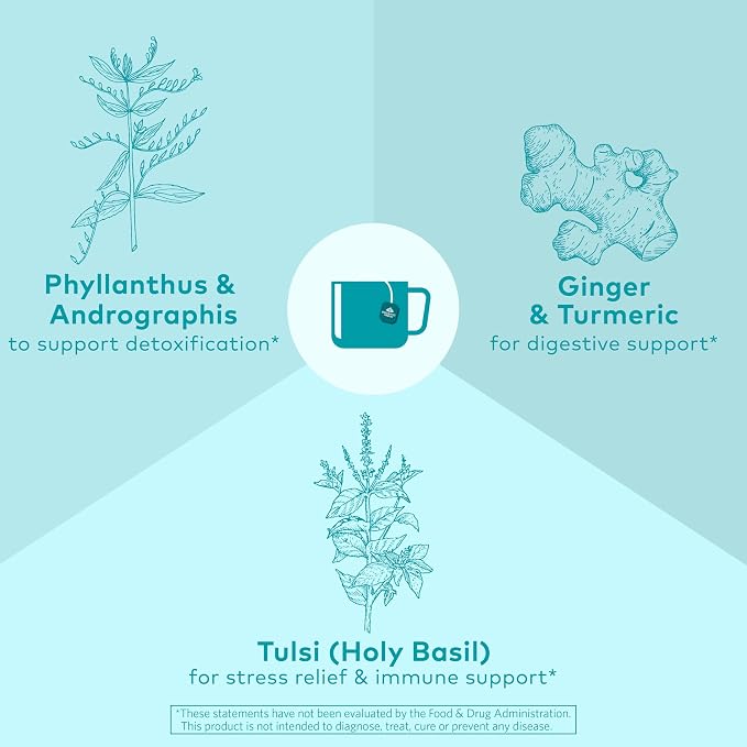 ORGANIC INDIA Tulsi Cleanse Tea - Holy Basil, Ginger, Turmeric, Herbal Tea, Stress Relieving & Cleansing, Immune Support, Adaptogen, Organic, Non-GMO, Caffeine-Free - 18 Infusion Bags, 3 Pack