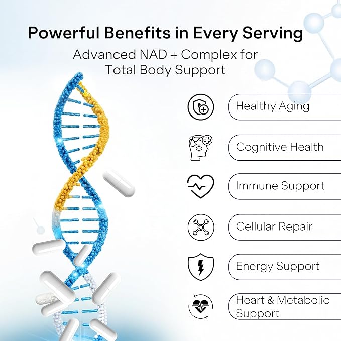 Liposomal NAD+ Supplement with Resveratrol - Nicotinamide Riboside 1000 Mg - NAD Supplements for Women & Men - NMN Supplement Alternative - Advanced NAD Resveratrol for Cellular Energy - 120 Capsules