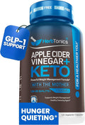 Herbtonics Apple Cider Vinegar + Keto BHB Capsules | GLP-1 Support for Appetite, Cravings & Weight Management | Metabolism Support with Satiety Support | 120 Capsules - 2 Month Supply