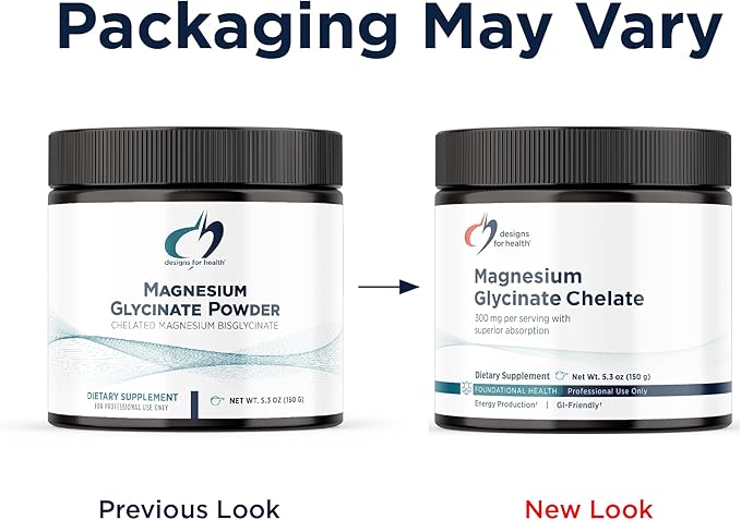 Designs for Health Magnesium Glycinate Powder - 300mg Powdered Chelated Magnesium Bisglycinate Supplement - Non-GMO Great-Tasting Drink Mix Add-in, Orange Flavor (30 Servings / 150g)