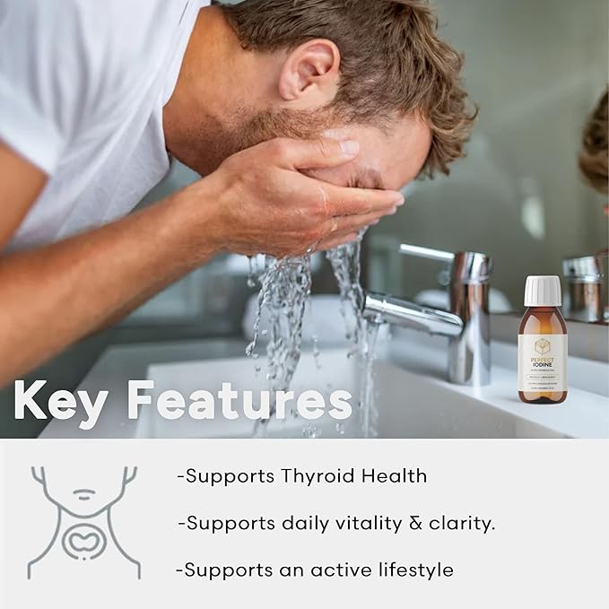 Activation Products - Perfect Iodine Solution, Thyroid Support for Women and Men, Oral or Topical Colorless Iodine Liquid for Thyroid Energy and Skin Health, Non GMO Pure Iodine Supplement, 125 ml