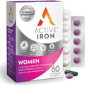 Active Iron Supplement 25mg + Multivitamin for Women, Clinically Proven to Increase Iron & Energy Levels, Maximum Absorption, Gentle, Non-Constipating, 30 Capsules + 30 Tablets in On-the-Go Foil Packs