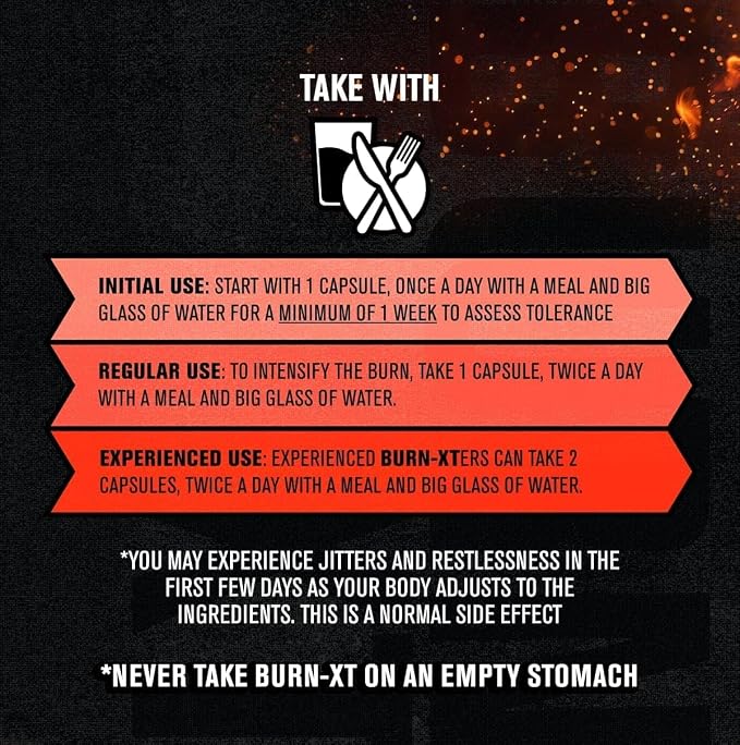 Jacked Factory Burn-XT Clinically Studied Fat Burner & Weight Loss Supplement - Appetite Suppressant & Energy Booster - with Acetyl L-Carnitine, Green Tea Extract and More - 60 Natural Diet Pills