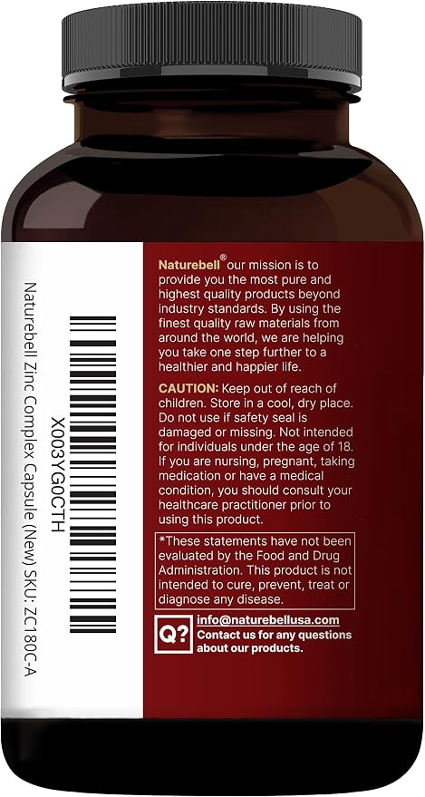 NatureBell Zinc Quercetin with Vitamin C & D3, 480 Capsules (2 Pack) | Quercetin 1,000mg + Zinc 50mg + Vitamin C 250mg + Vitamin D3 5,000 IU | 4-in-1 Advanced Immune & Lung Support | ZincVanta Formula