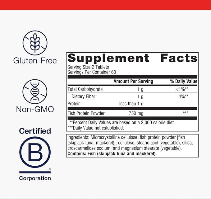 Metagenics Vasotensin - Bonito Peptide Supplement for Blood Pressure Support* - Fish Protein Formula for Circulatory & Heart Health* - Non-GMO, Gluten-Free - 120 Tablets