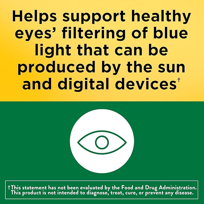 Nature Made Vision Based on the AREDS 2 Formula, Eye Vitamins with Lutein & Zeaxanthin, Vitamin C, Vitamin E, Zinc and Copper for Healthy Vision and Eye Function Support, 60 Softgels, 30 Day Supply
