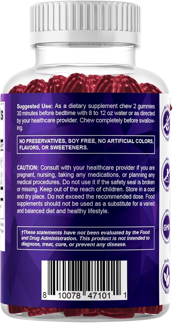 Vitamatic Melatonin 20mg Gummies for Adults, 30 Servings - 60 Count - Non-Habit Forming Supplement (Pack of 2)