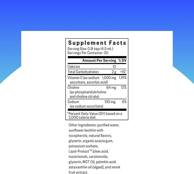 Optimal Liposomal Vitamin C - Lemon Zest | Non-Soy Non-GMO | 1,000 mg Liposomal Vitamin C per Serving |5 oz | 30 Servings