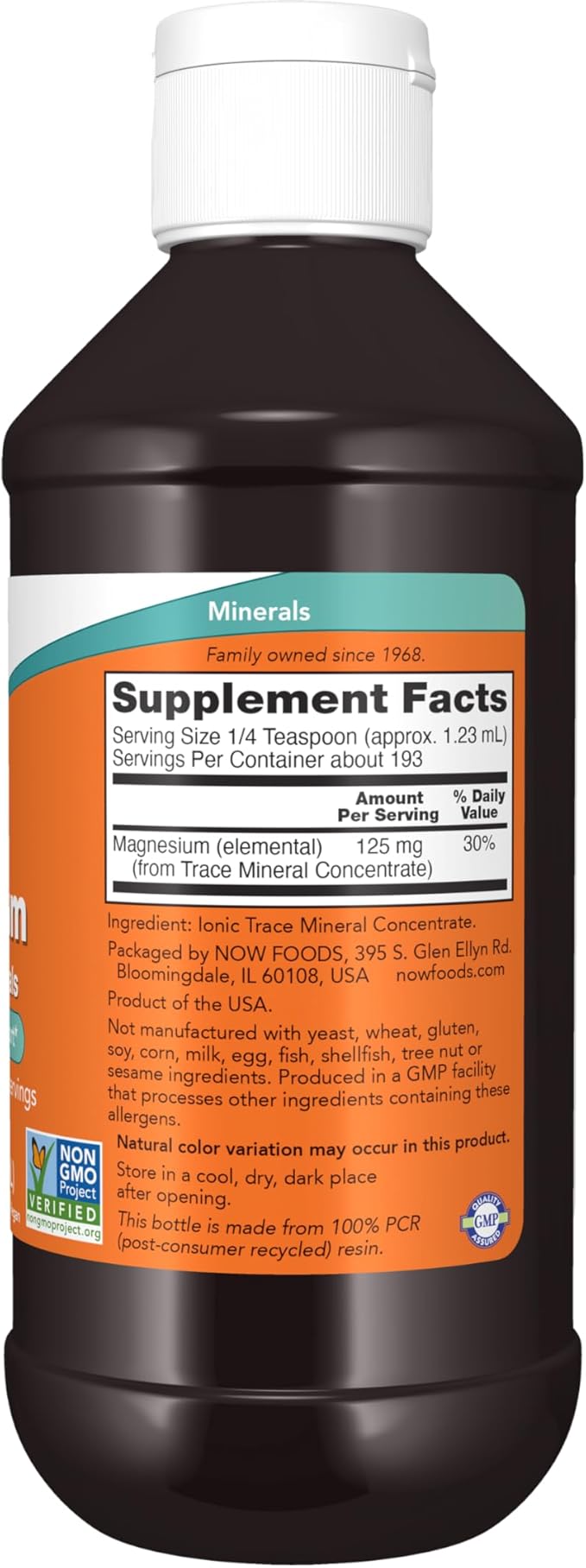 NOW Supplements, Liquid Magnesium with Trace Mineral, Nervous System Support*, 8-Ounce