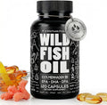Wild Foods Omega 3 Fish Oil Supplement, 120 Capsules (1 pk) | Wild Caught, Burpless, Odorless, Non-GMO, Gluten Free | DPA, DHA, EPA Triple Strength Heart & Joint Nutrition for Women & Men