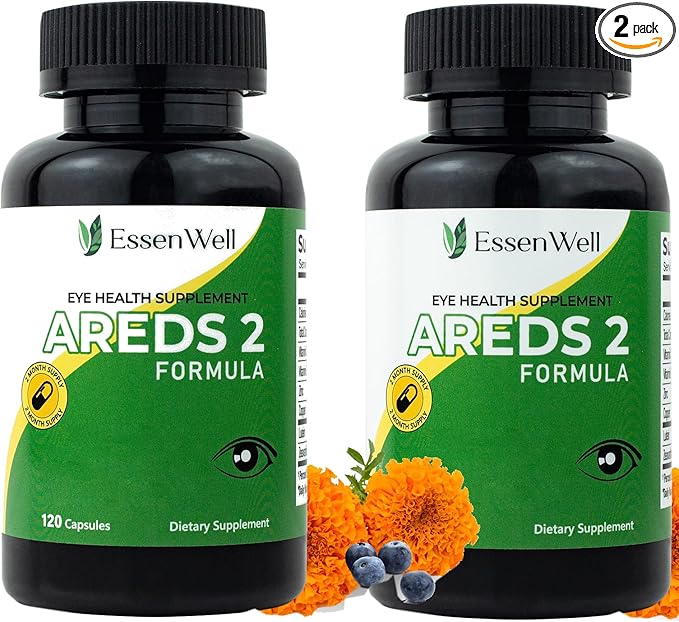 AREDS 2-2 Pack, 240 Capsules + Multivitamin, Lutein and Zeaxanthin 20mg, 2-in-1 Eye Vitamin, Contains Vitamin C, D, E & Zinc
