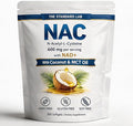 NAC Supplement 600mg | N-Acetyl Cysteine with NAD+ & Coconut Oil | Nicotinamide Complex | Non-GMO | 300 Count