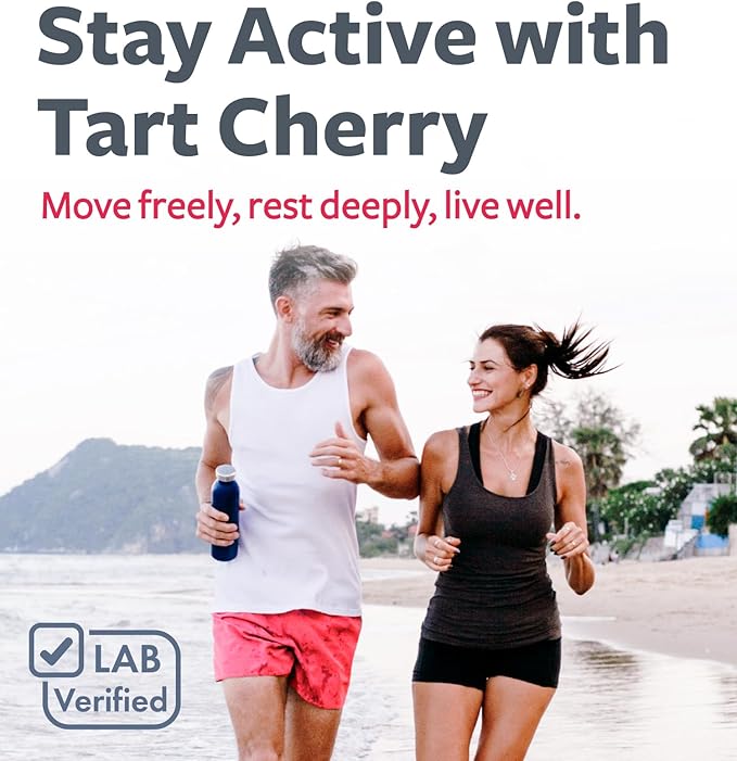 Organic Tart Cherry Capsules - High Strength Organic Tart Cherry 500mg 4:1 Extract- 1 Capsule Per Serving for Uric Acid Support - Vegan Non-GMO & Made in the USA (2 Months Supply)