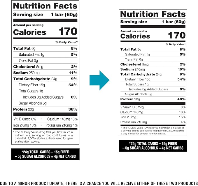 Quest Nutrition Chocolate Brownie Protein Bar, 20g Protein, 1g Sugar, 4g Net Carb, High Fiber, Gluten Free, Gluten Free, 12 Count