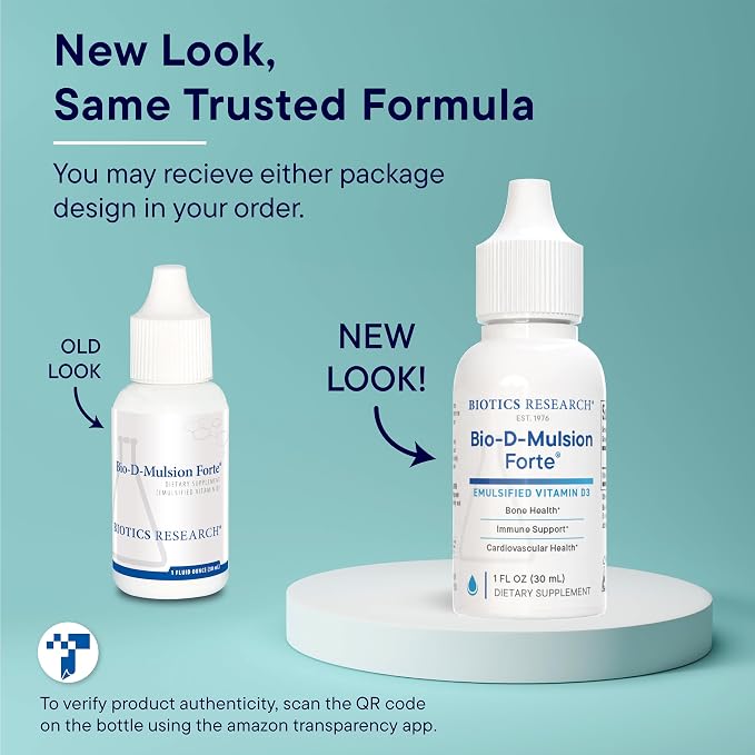 Biotics Research Bio-D-Mulsion Forte Liquid Vitamin D Drops 4000 IU – Vitamin D3 2000iu /Drop for Adults –Best Absorption, Strengthens Bones, Supports Cardiovascular & Immune System -1 fl oz