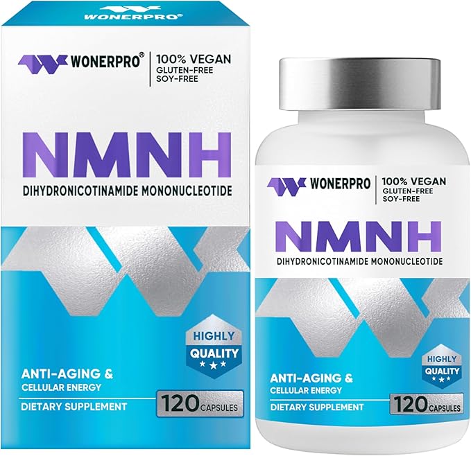 NMNH (NMN Supplement Alternative)，1000mg Per Serving NAD Supplement to Boost NAD+ Levels as We Age, for Anti Aging, Energy, Focus - 120 Capsule