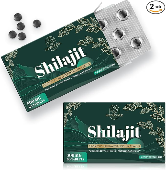 30,000 MG Shilajit Tablets, Shilajit Himalayan Organic, with Fulvic Acid & 85+ Trace Minerals, More Effective Than Shilajit Resin & Capsules, Shilajit for Men & Women, with Lab Test. 120 Count.