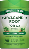 Nature's Truth Ashwagandha Capsules | Herbal Supplement | 90 Count | Non-GMO & Gluten Free