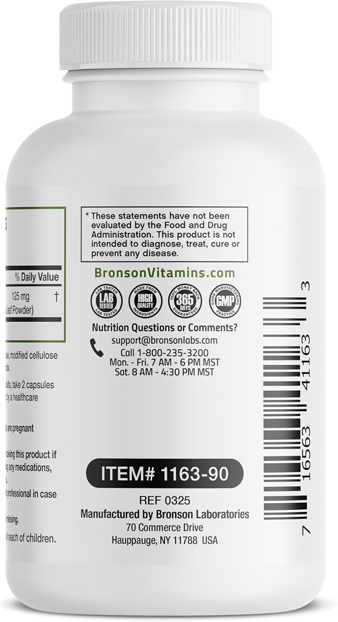 Bronson Ginkgo Biloba Extra Strength Supports Brain Function & Memory, 90 Vegetarian Capsules