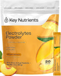 KEY NUTRIENTS Electrolytes Powder Packets - Multivitamin Peach Mango 20 Pack Hydration Packets - Travel Hydration Powder - Improved Refreshing Taste - Made in USA - No Sugar, No Calories, Gluten Free