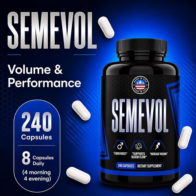 Semen Volume Booster Dietary Supplement for Men’s Fertility Health Support | Premium Dosing for Maximum Load and Quality Results | Made in the USA | 150 Capsules (1 Month Supply)