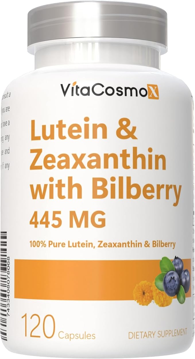 Lutein with Zeaxanthin, Vegan Capsules, 120 Count, 40 mg Lutein + 4 mg Zeaxanthin per Serving, Non-GMO, Gluten-Free (3)