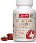 Jarrow Formulas® QH-Absorb® + PQQ, Dietary Supplement, Antioxidant Support for Mitochondrial Biogenesis, Cellular Energy Production and Cardiovascular Health, 60 Softgels, 60 Day Supply