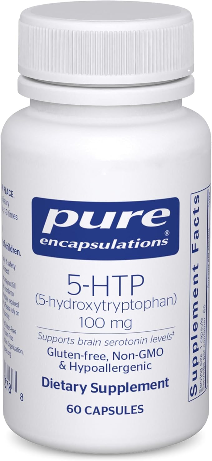 Pure Encapsulations 5-HTP 100 mg - Brain Health, Sleep Regulation & Appetite Support* - 5-Hydroxytryptophan - Gluten Free & Non-GMO - 60 Capsules