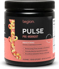 Legion Pulse Pre Workout - All Natural Nitric Oxide Preworkout Drink to Boost Energy, Creatine Free, Naturally Sweetened, Beta Alanine, Citrulline, Alpha GPC (Peach)