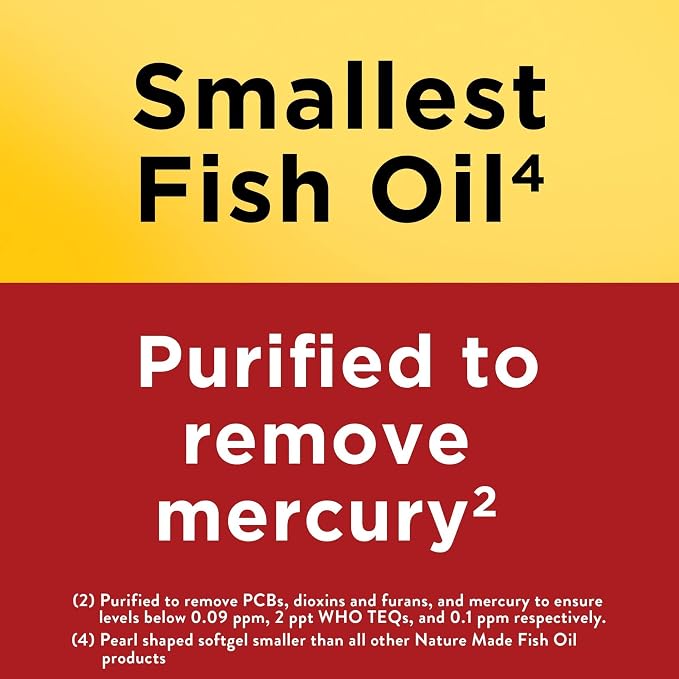 Nature Made Omega 3 Fish Oil Supplements,550mg Per Serving,Fish Oil Omega 3 Supplements as Ethyl Esters for Healthy Heart Support,300 Softgels,100 Day Supply,(Pack of 2)